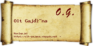 Olt Gajána névjegykártya